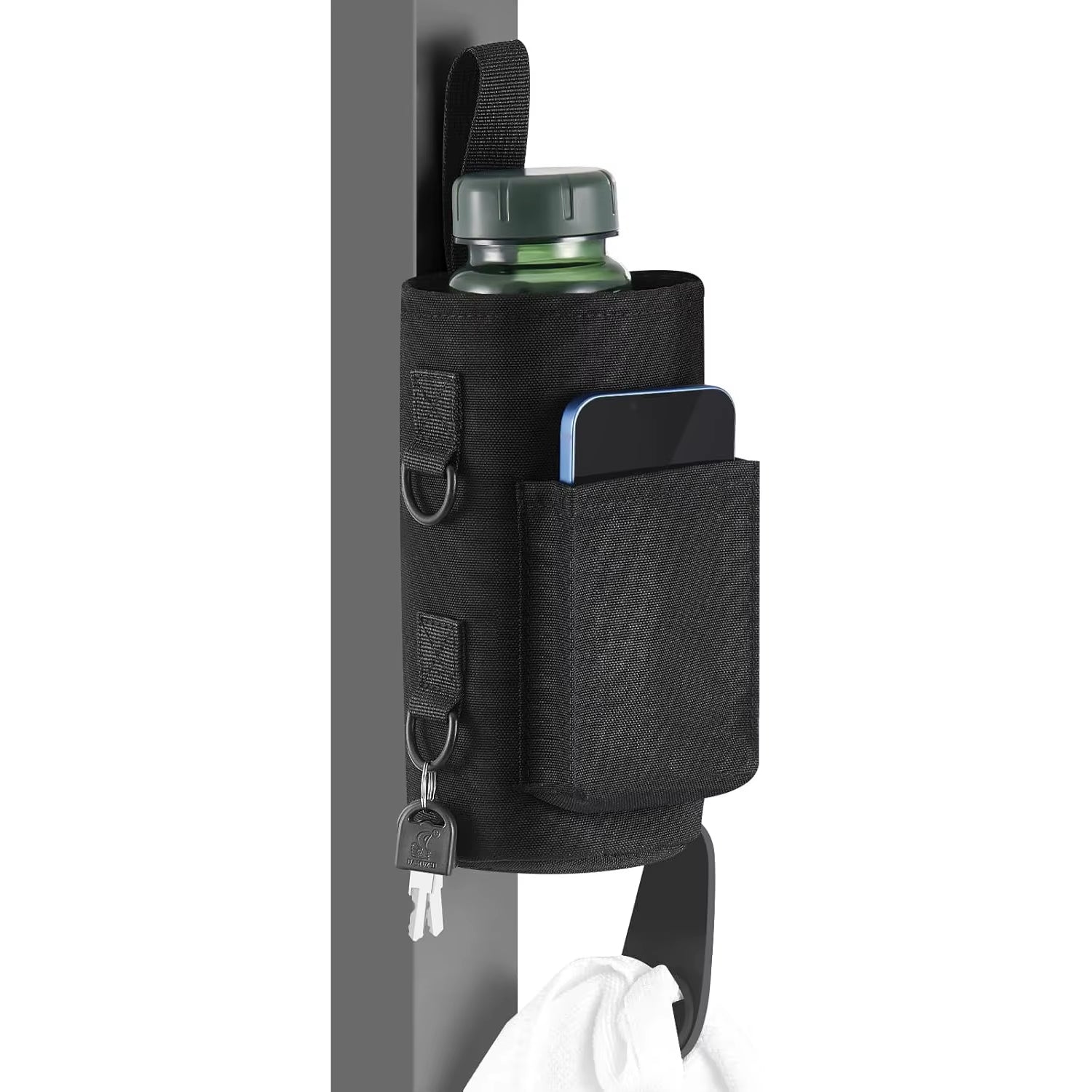 Magnetic Gym Water Bottle Bag Non Slip Magnetic Gym Sling Bag Portable Magnetic Water Bottle Carrier Holder for Gym Accessories