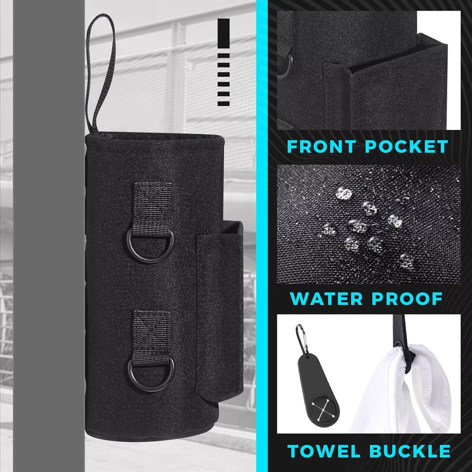 Magnetic Gym Water Bottle Bag Non Slip Magnetic Gym Sling Bag Portable Magnetic Water Bottle Carrier Holder for Gym Accessories